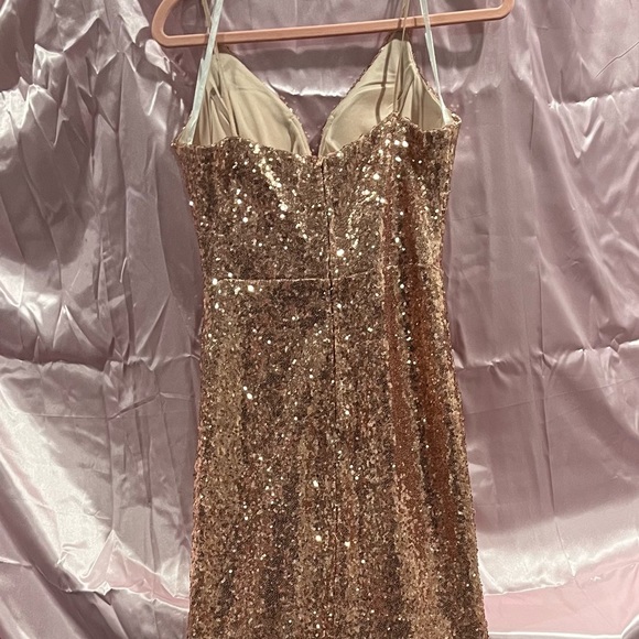 Dresses Rose Gold Glitter Prom Dress Poshmark